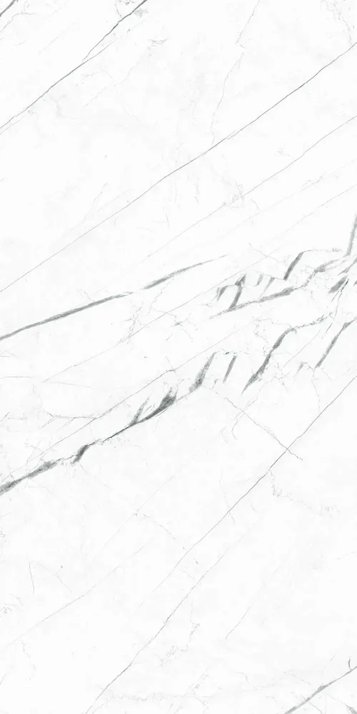 Indoor floor coverings - Marble Effect Porcelain Stoneware Marquina Glossy White 60X120 - EMAA125 (Ceramishop.fr) - CERAMISHOP