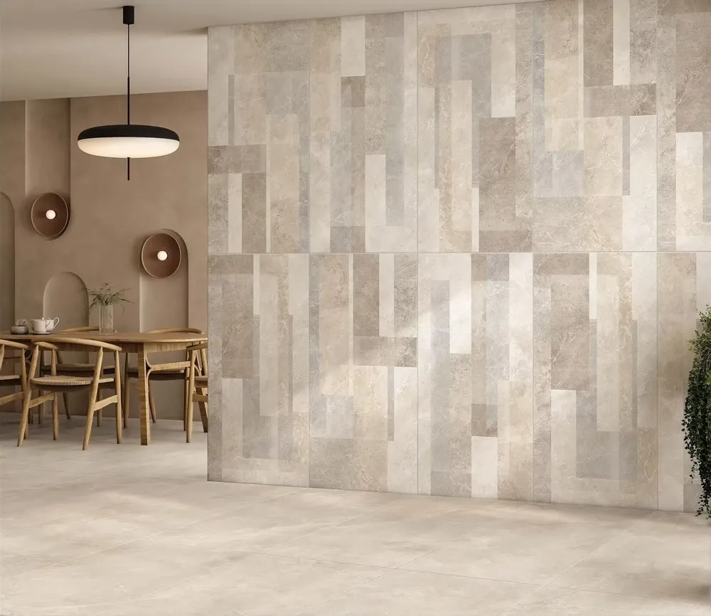 Indoor floor coverings - Beige Limestone Effect Porcelain Stoneware 60x60 - PTGP-0006 (Ceramishop.fr) - CERAMISHOP