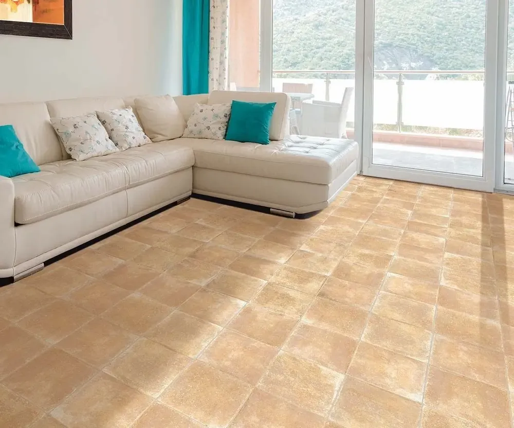 Indoor floor coverings - Natural Cotto Effect Porcelain Stoneware 04 30X30 - EAAT1460 (Ceramishop.fr) - CERAMISHOP