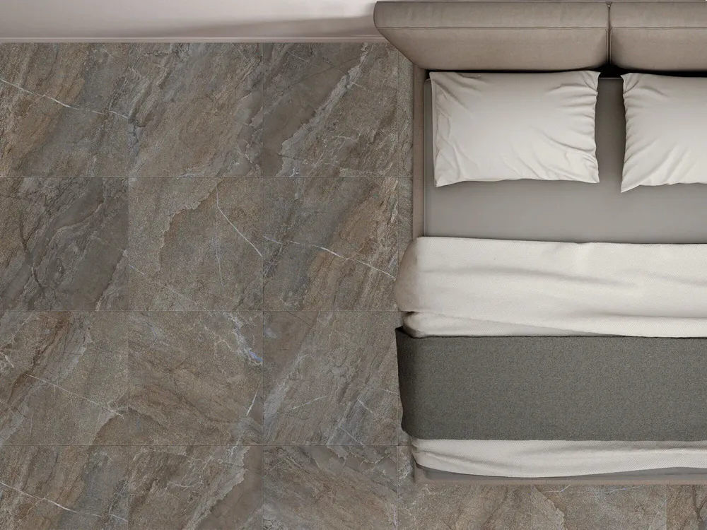 Indoor floor coverings - Porcelain Stoneware with Jerusalem Stone Effect, Matte Brown, 60x120 - EAMR213 (Ceramishop.fr) - CERAMISHOP