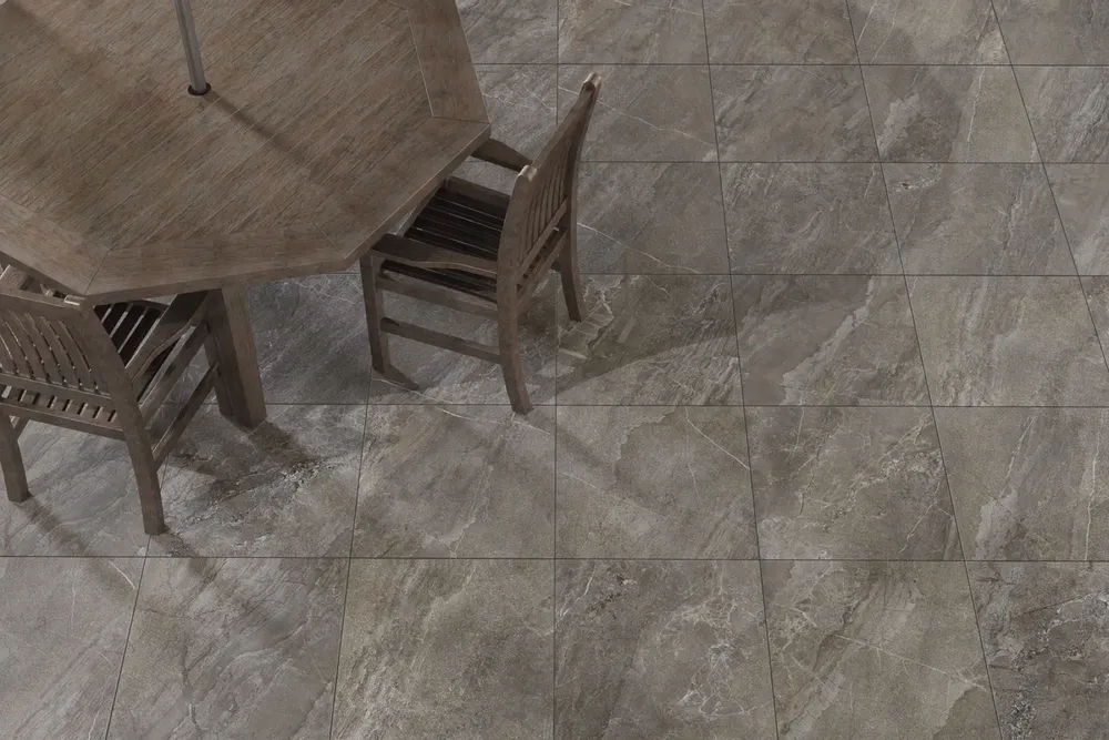 Outdoor floor coverings - Porcelain stoneware with Jerusalem stone effect, brown, non-slip, 60x60 cm - EAMR217 (Ceramishop.fr) - CERAMISHOP