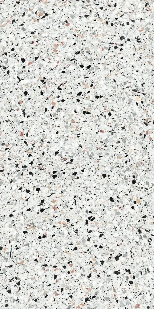 Indoor floor coverings - White Terrazzo Stone Effect Porcelain Stoneware 60X120 - EMYW1126 (Ceramishop.fr) - CERAMISHOP