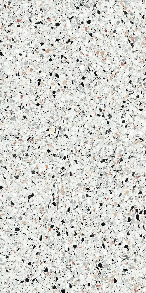 Indoor floor coverings - White Terrazzo Stone Effect Porcelain Stoneware 60X120 - EMYW1126 (Ceramishop.fr) - CERAMISHOP