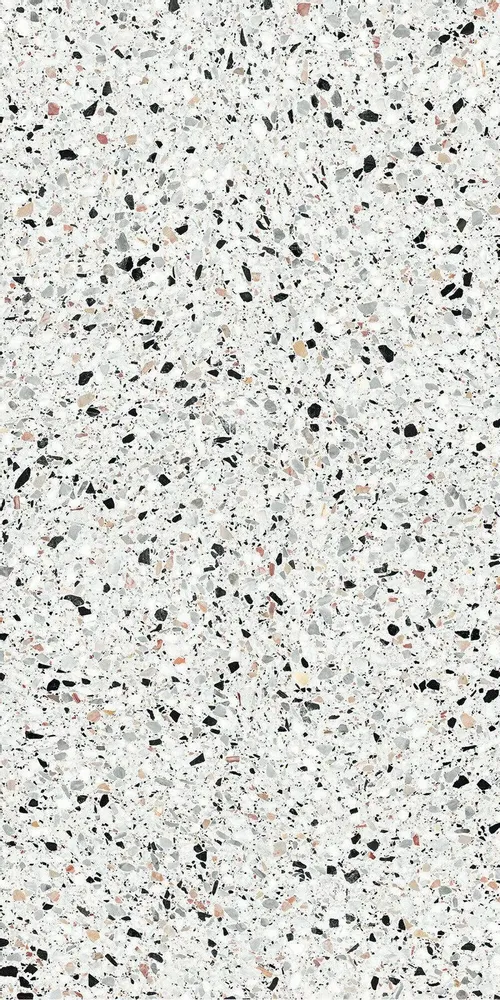 Indoor floor coverings - White Terrazzo Stone Effect Porcelain Stoneware 60X120 - EMYW1126 (Ceramishop.fr) - CERAMISHOP