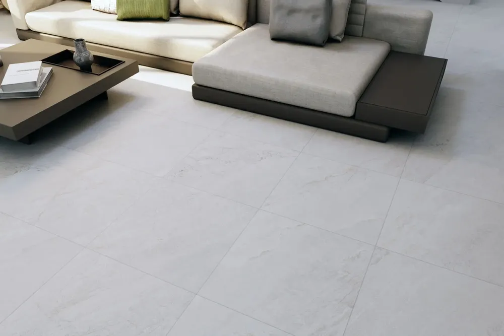 Revêtements sols intérieurs - Grès Cérame Effet Pierre de Jérusalem Blanc Mat 60X120 - EAWE211 (Ceramishop.fr) - CERAMISHOP