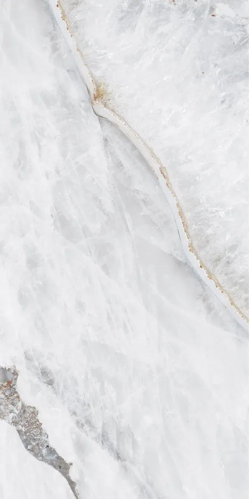 Indoor floor coverings - Precious Marble Effect Porcelain Stoneware, Matte White, 60x120 - EBRP194 (Ceramishop.fr) - CERAMISHOP