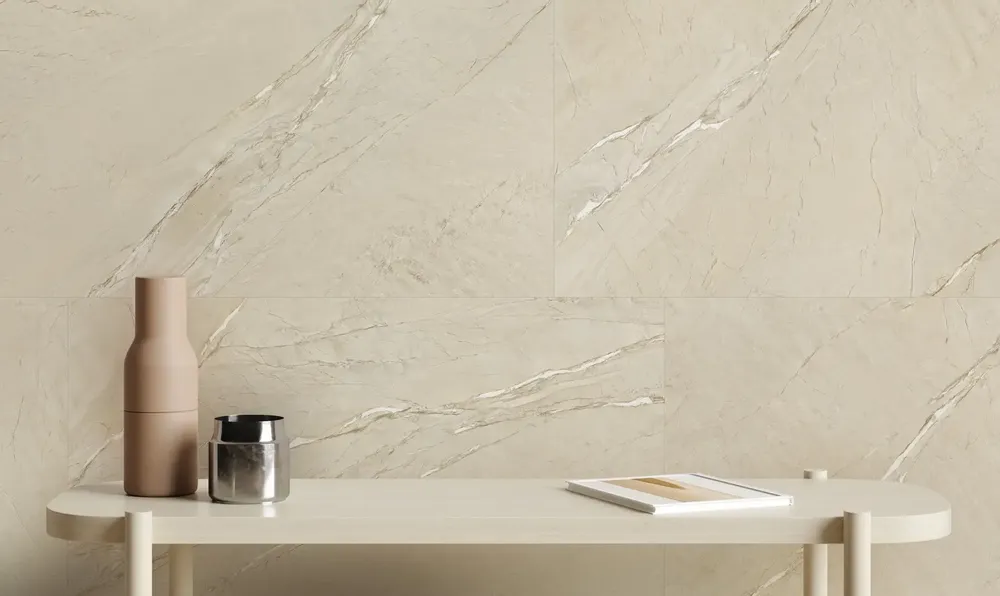 Indoor floor coverings - Stone Effect Porcelain Tiles Matt Beige Sandstone 60X120 - ECBE222 (Ceramishop.fr) - CERAMISHOP