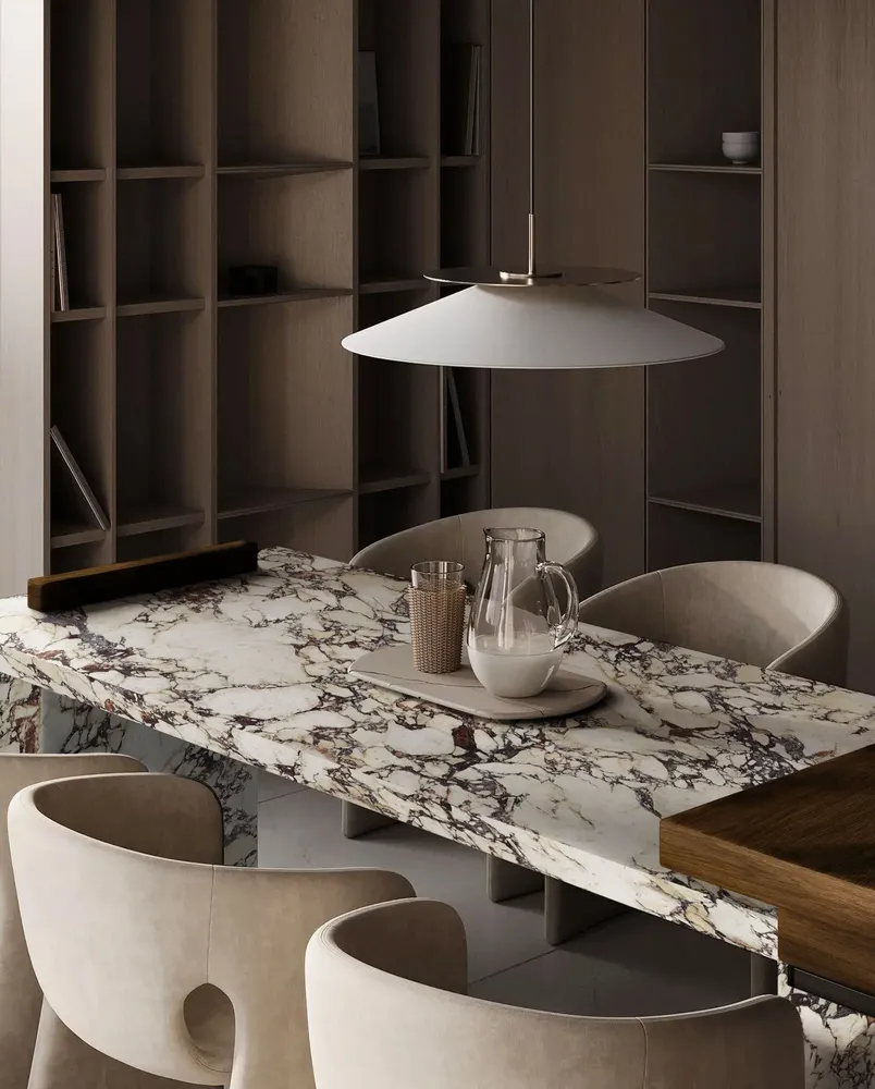 Indoor floor coverings - Calacatta Effect Glossy Purple Porcelain Stoneware 30X60 - ECVA1550 (Ceramishop.fr) - CERAMISHOP