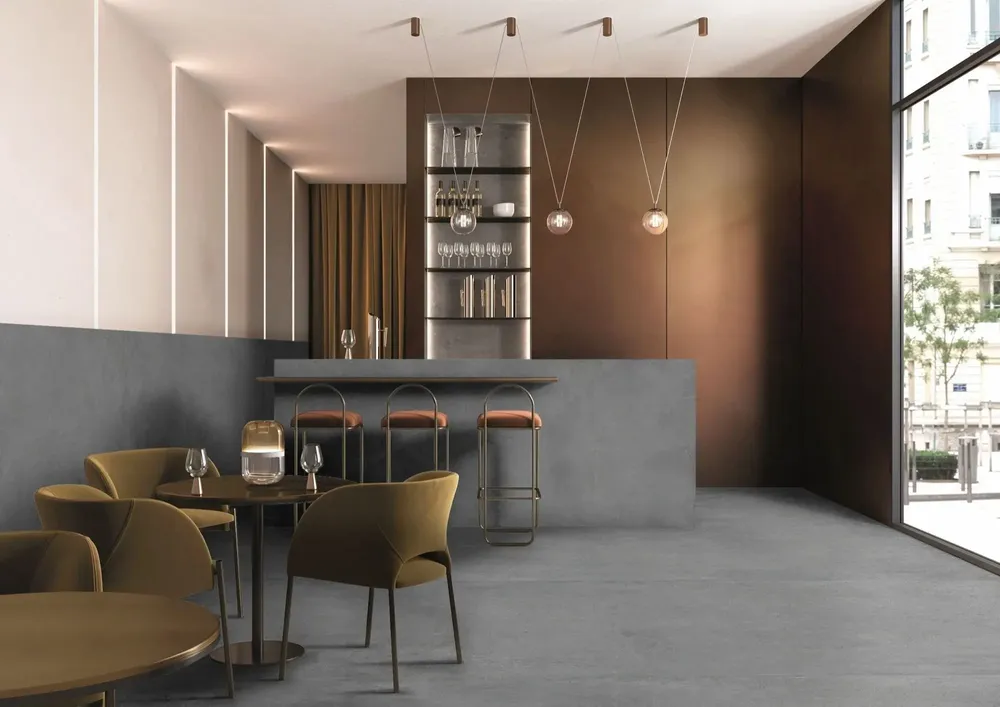 Revêtements sols intérieurs - Grès Cérame Effet Béton Moderne Gris Clair 80X80 - ECDP402 (Ceramishop.fr) - CERAMISHOP