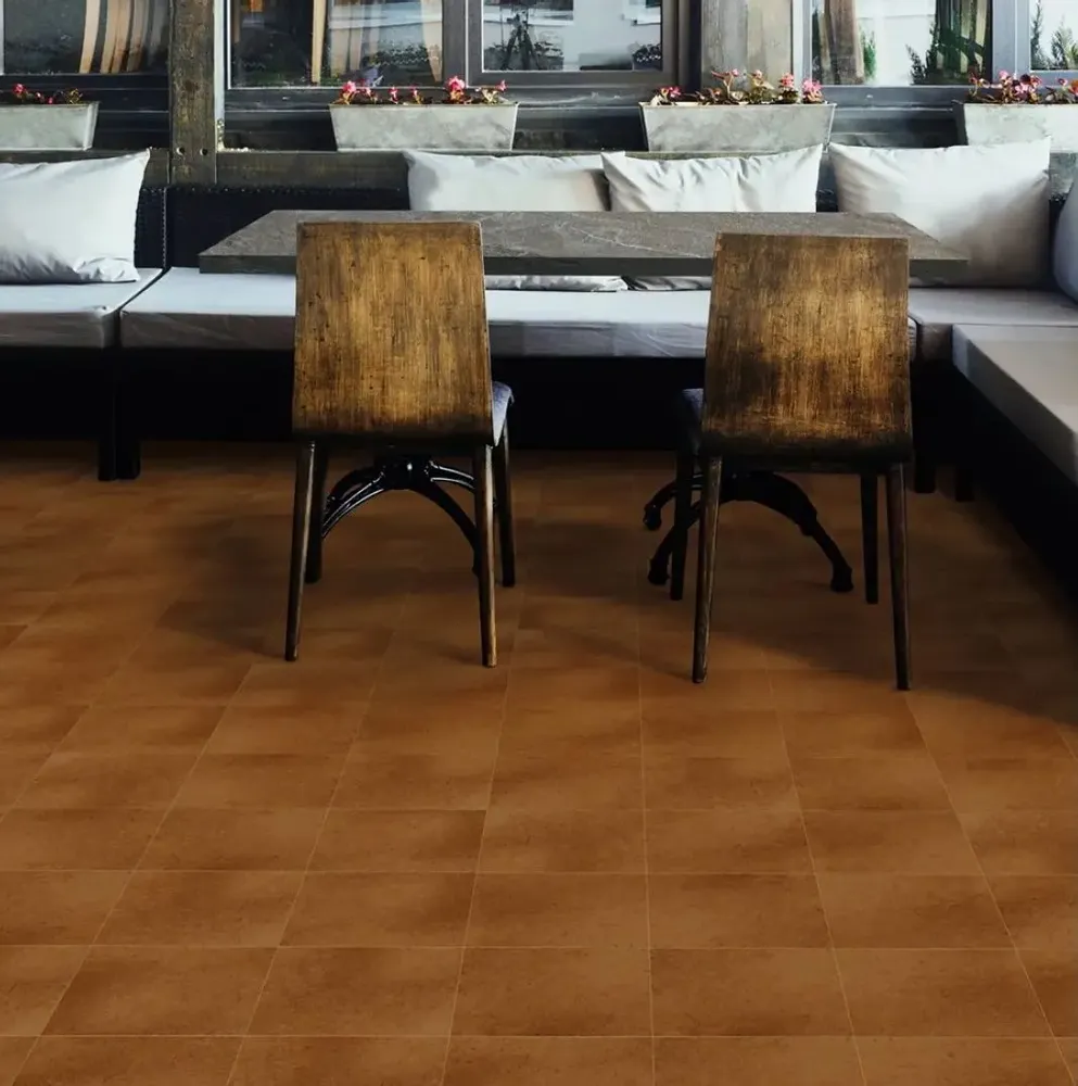 Indoor floor coverings - Porcelain Stoneware with Antique Terracotta Effect, Natural Finish, 30x30cm - ECEB1472 (Ceramishop.fr) - CERAMISHOP