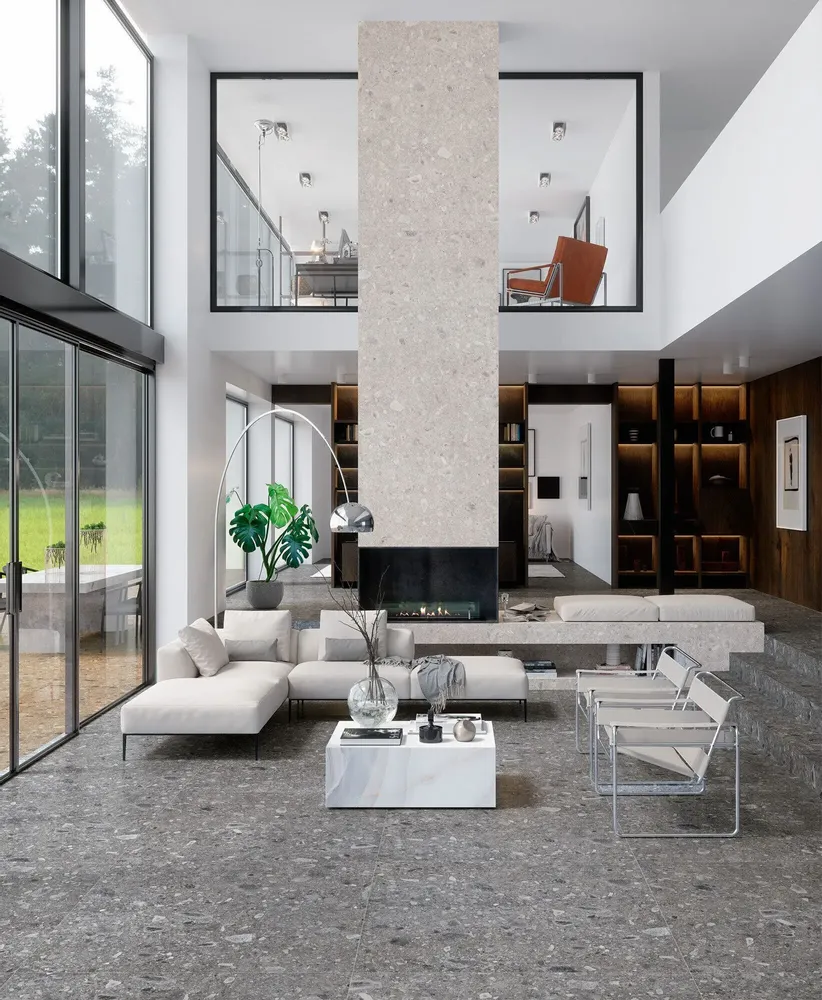 Outdoor floor coverings - Ceppo Di Gré Stone Effect Porcelain Tiles Anthracite Non-Slip 60X120 - ECGA238 (Ceramishop.fr) - CERAMISHOP