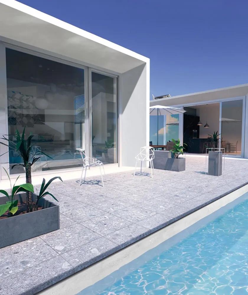 Indoor floor coverings - Ceppo Di Gré Stone Effect Porcelain Tiles Matt White 60X120 - ECGW229 (Ceramishop.fr) - CERAMISHOP