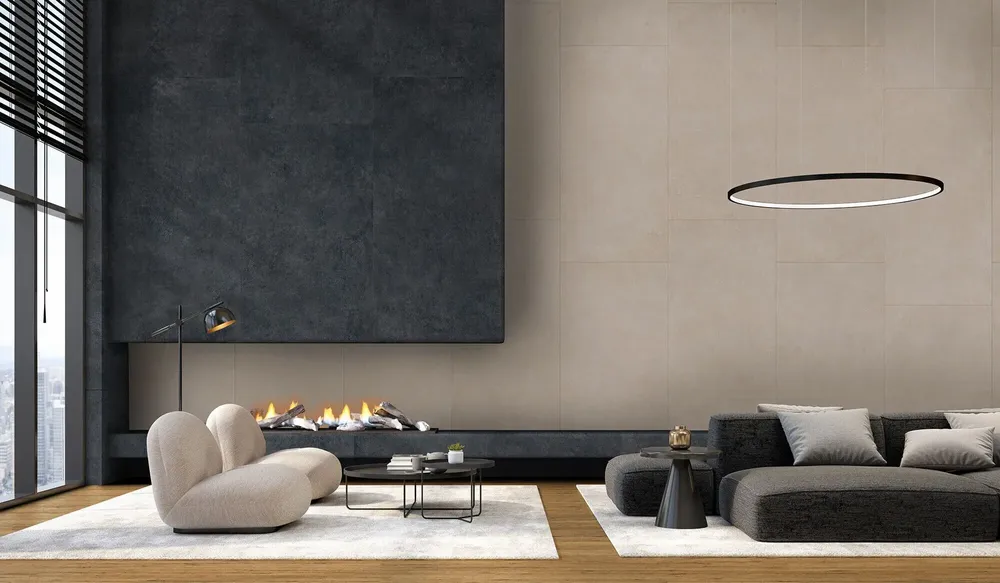 Indoor floor coverings - Ivory Modern Concrete Effect Porcelain Stoneware 60X120 - ECME394 (Ceramishop.fr) - CERAMISHOP