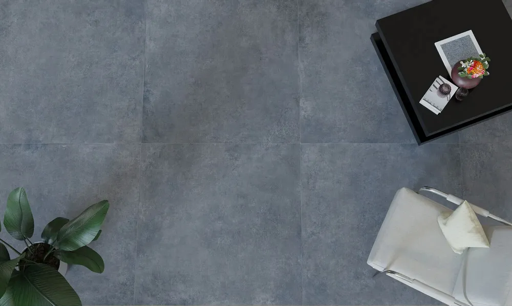 Outdoor floor coverings - Black Anti-slip Modern Concrete Effect Porcelain Stoneware 60x60 - ECMT416 (Ceramishop.fr) - CERAMISHOP