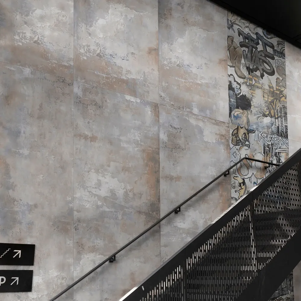 Indoor floor coverings - Industrial Concrete Effect Porcelain Stoneware Grey 60X120 - ECPG029 (Ceramishop.fr) - CERAMISHOP