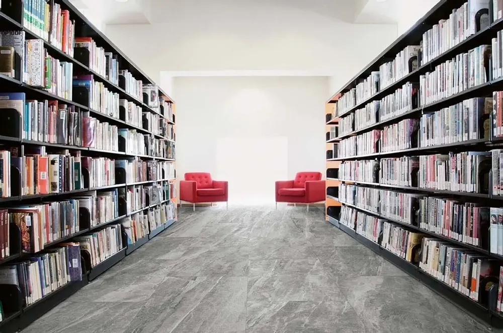 Revêtements sols intérieurs - Grès Cérame Effet Marbre Raffiné Gris Mat 60X60 - ECPO813 (Ceramishop.fr) - CERAMISHOP