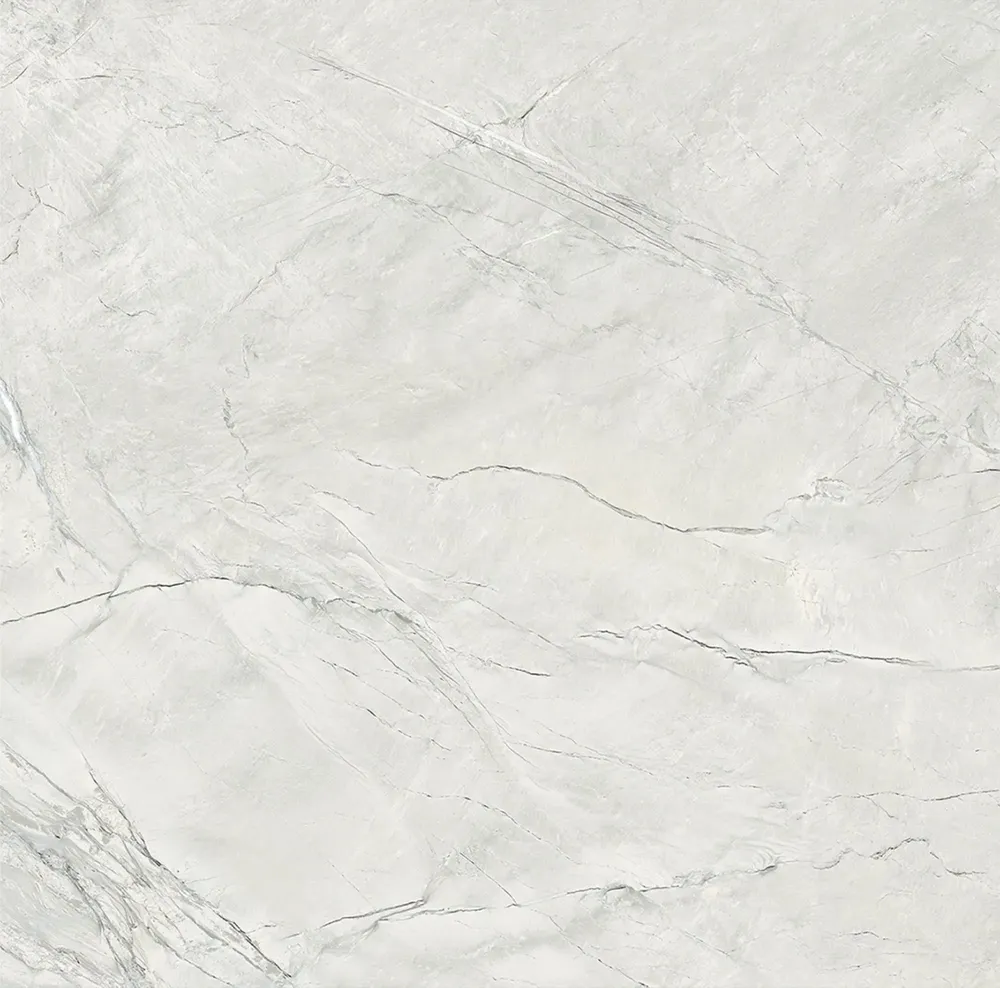 Indoor floor coverings - Stone-effect porcelain stoneware, matte white, 60x60 cm - ECWE225 (Ceramishop.fr) - CERAMISHOP