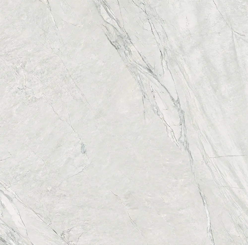 Indoor floor coverings - Stone-effect porcelain stoneware, matte white, 60x60 cm - ECWE225 (Ceramishop.fr) - CERAMISHOP