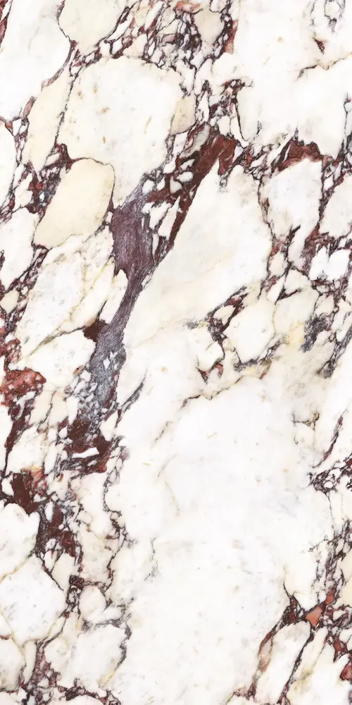 Indoor floor coverings - Calacatta Effect Glossy Purple Porcelain Stoneware 60X120 - ECVA1546 (Ceramishop.fr) - CERAMISHOP