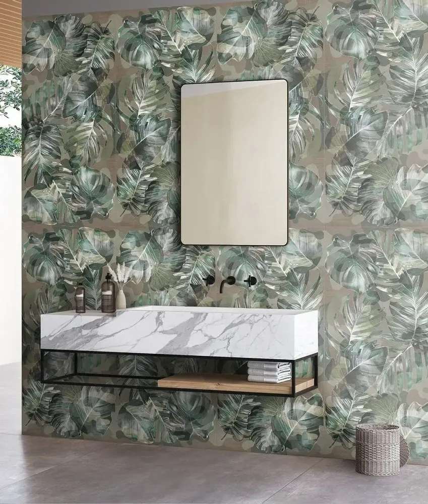 Indoor floor coverings - Decorated Porcelain Stoneware Tile 05 60X120 - EWTK1494 (Ceramishop.fr) - CERAMISHOP