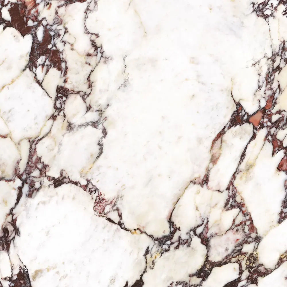 Indoor floor coverings - Calacatta Effect Glossy Purple Porcelain Stoneware 60x60 - ECVA1548 (Ceramishop.fr) - CERAMISHOP