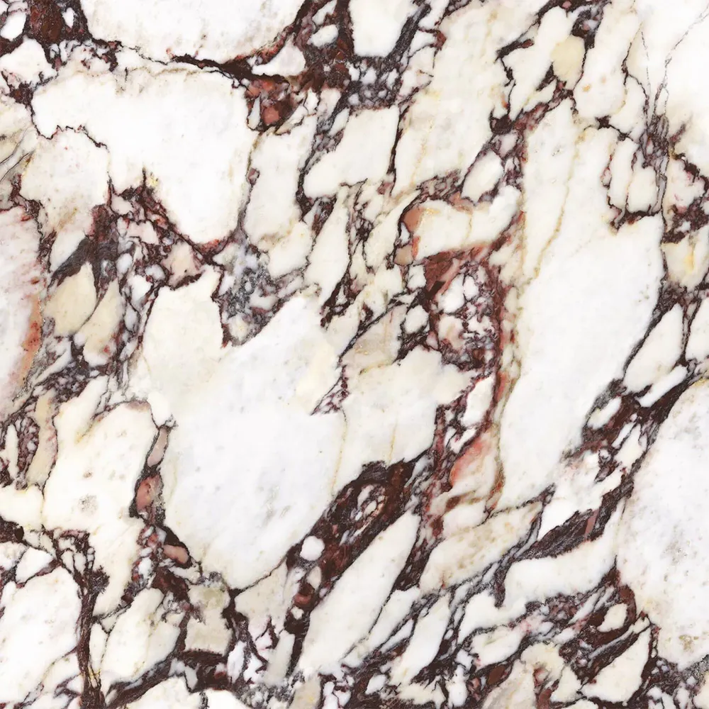 Indoor floor coverings - Calacatta Effect Glossy Purple Porcelain Stoneware 60x60 - ECVA1548 (Ceramishop.fr) - CERAMISHOP