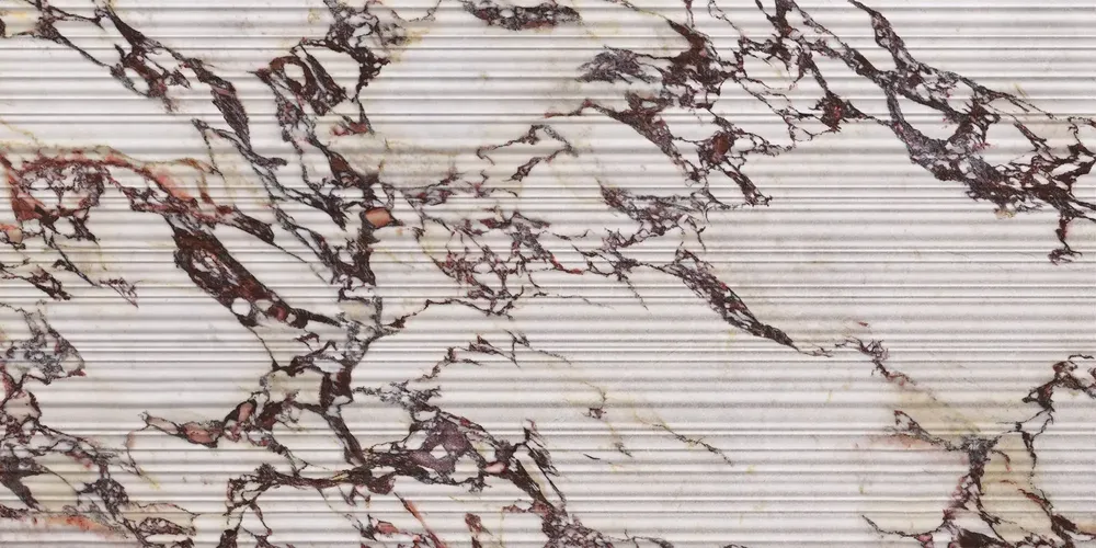 Indoor floor coverings - Matte Purple Calacatta Effect Porcelain Stoneware Cladding Rt 60X120 - ECVF1551 (Ceramishop.fr) - CERAMISHOP