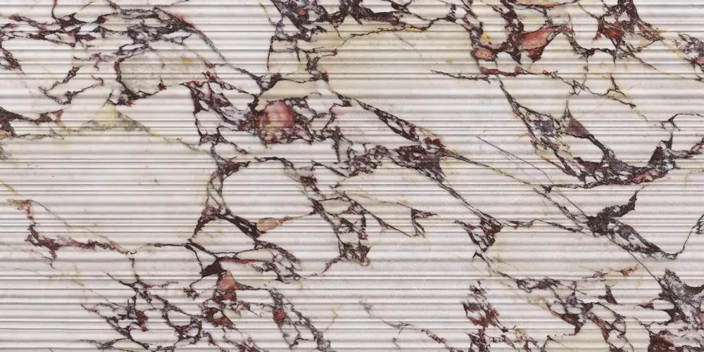 Indoor floor coverings - Matte Purple Calacatta Effect Porcelain Stoneware Cladding Rt 60X120 - ECVF1551 (Ceramishop.fr) - CERAMISHOP