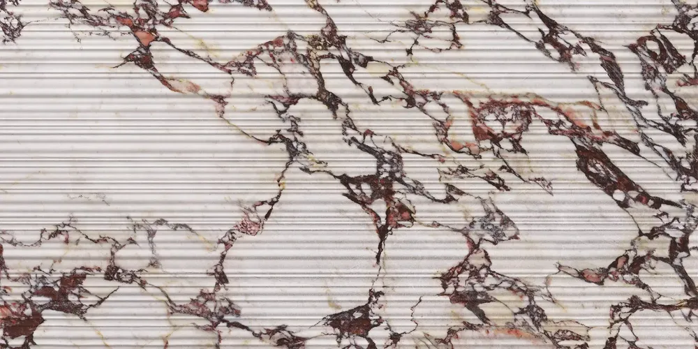 Indoor floor coverings - Matte Purple Calacatta Effect Porcelain Stoneware Cladding Rt 60X120 - ECVF1551 (Ceramishop.fr) - CERAMISHOP