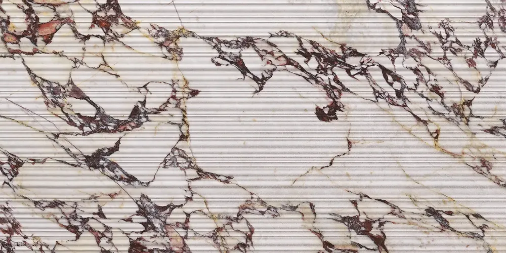 Indoor floor coverings - Matte Purple Calacatta Effect Porcelain Stoneware Cladding Rt 60X120 - ECVF1551 (Ceramishop.fr) - CERAMISHOP