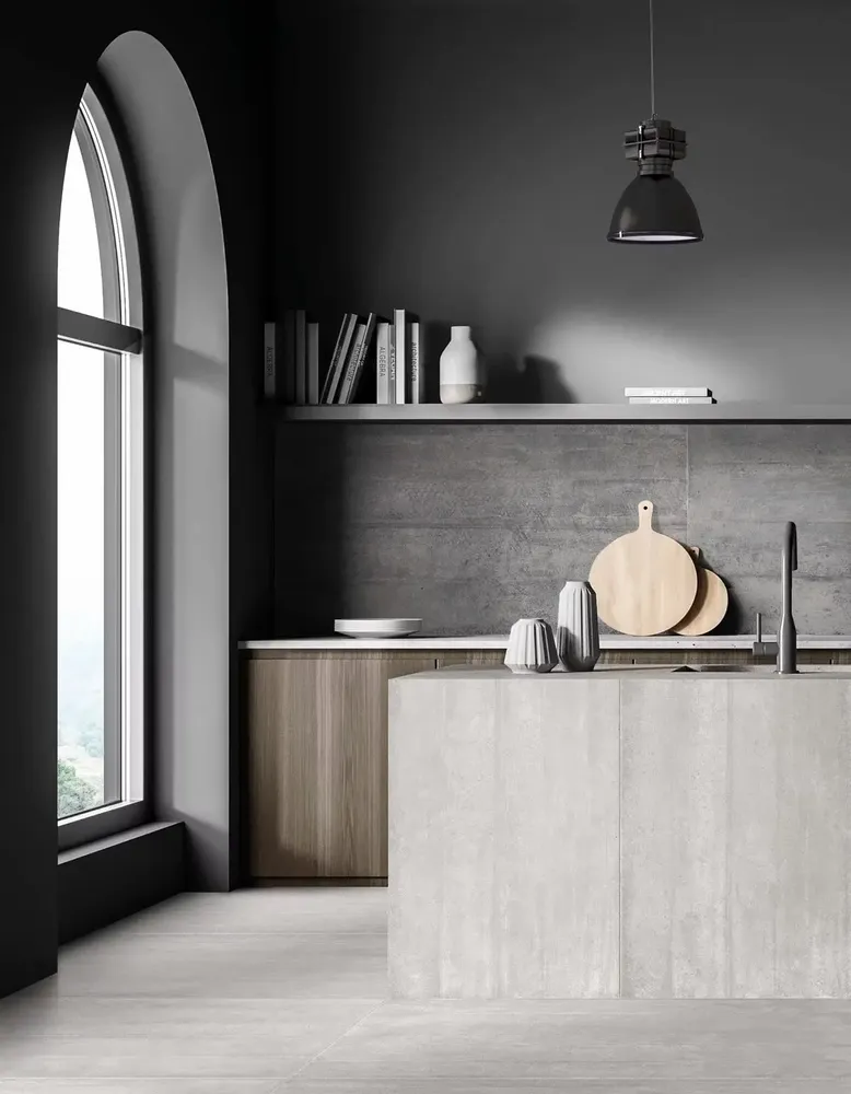 Indoor floor coverings - Anthracite Industrial Concrete Effect Porcelain Stoneware 60x120 - CEGP-0046 (Ceramishop.fr) - CERAMISHOP