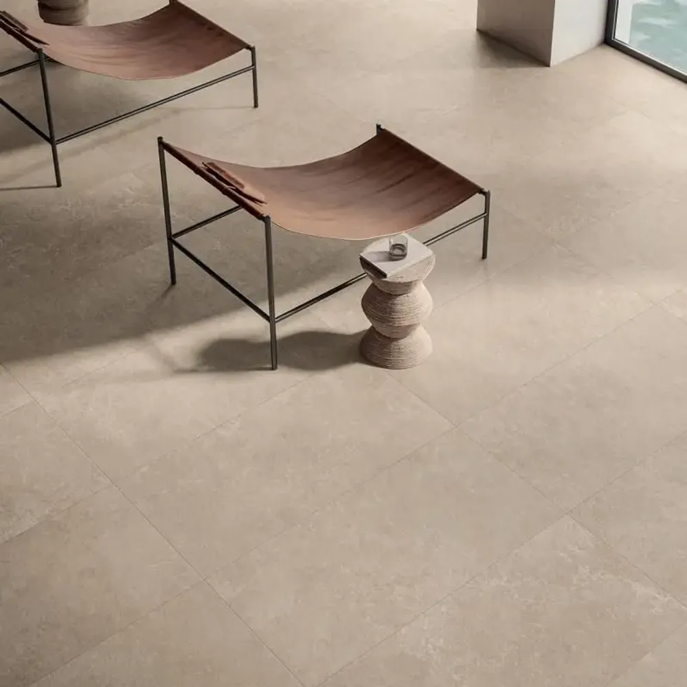 Revêtements sols intérieurs - Grès Cérame Effet Pierre à Grain Fin Beige 60X120 - Csfr021 (Ceramishop.fr) - CERAMISHOP