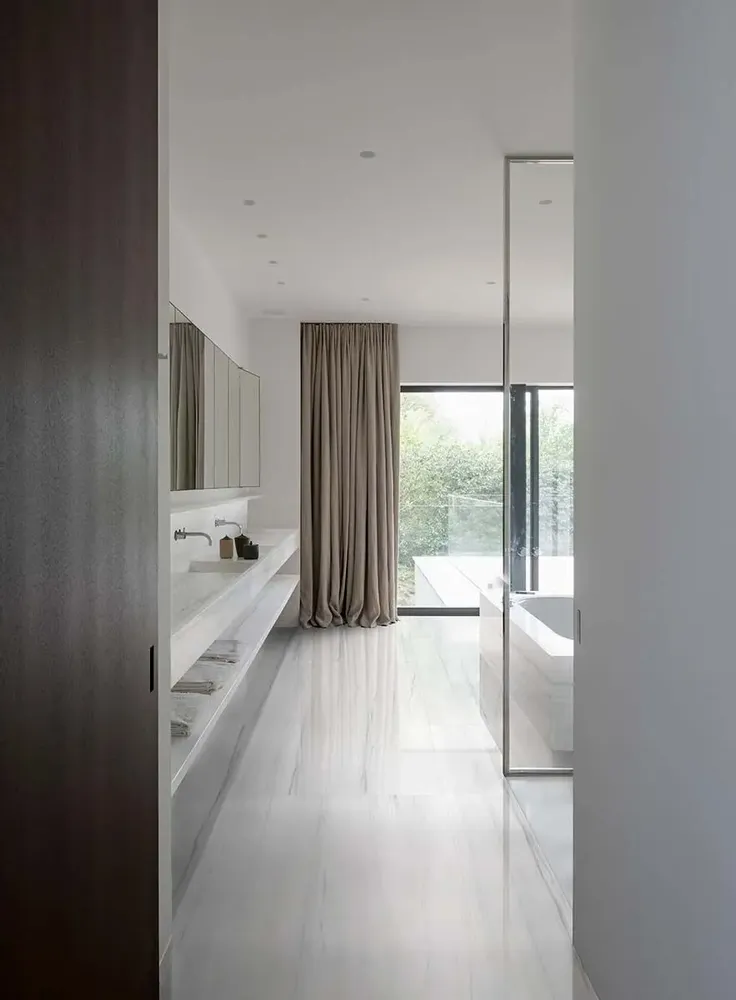 Indoor floor coverings - Glossy Dolomite Marble Effect Porcelain Stoneware 60X120 - EDOE819 (Ceramishop.fr) - CERAMISHOP