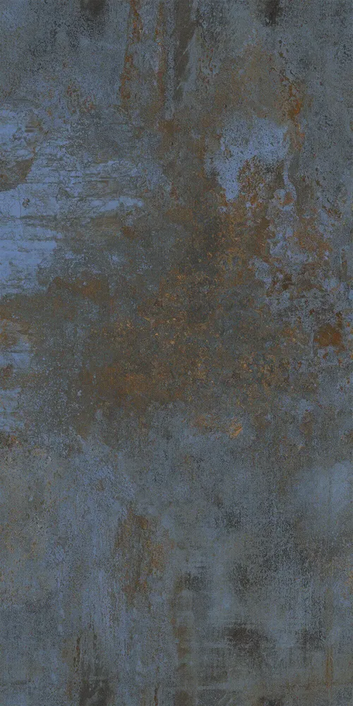 Indoor floor coverings - Blue Oxidized Metal Effect Porcelain Stoneware 60X120 - EFBE057 (Ceramishop.fr) - CERAMISHOP