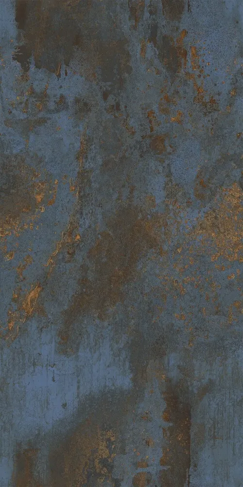 Indoor floor coverings - Blue Oxidized Metal Effect Porcelain Stoneware 60X120 - EFBE057 (Ceramishop.fr) - CERAMISHOP