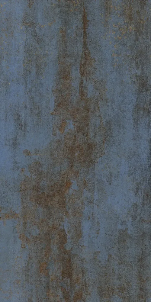 Indoor floor coverings - Blue Oxidized Metal Effect Porcelain Stoneware 60X120 - EFBE057 (Ceramishop.fr) - CERAMISHOP