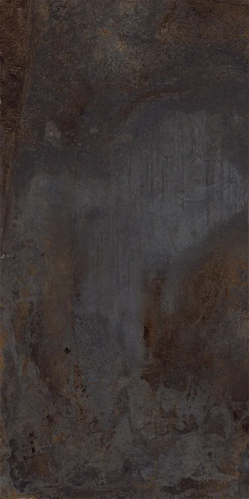 Indoor floor coverings - Black Oxidized Metal Effect Porcelain Stoneware 60X120 - EFBK045 (Ceramishop.fr) - CERAMISHOP