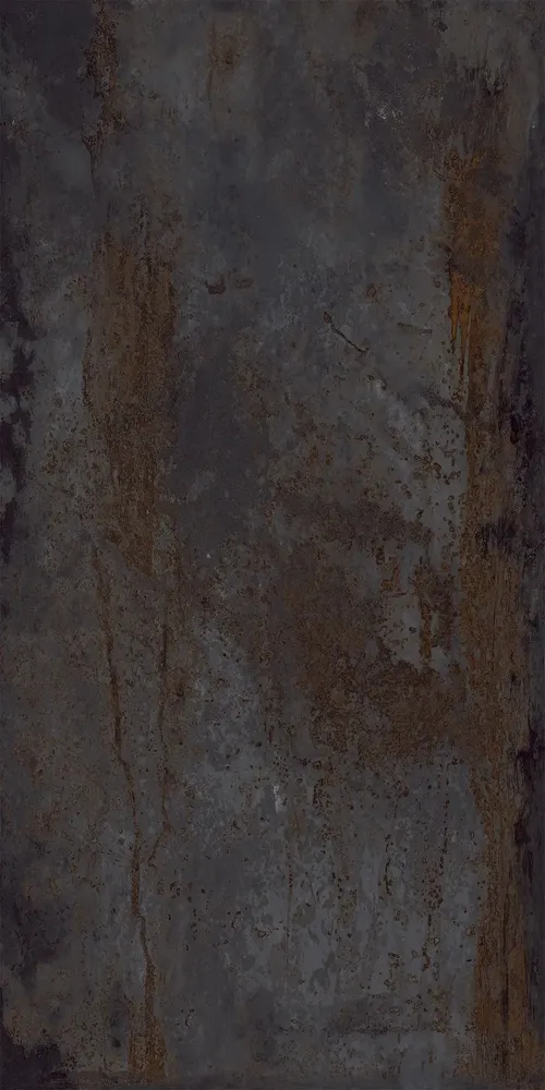 Indoor floor coverings - Black Oxidized Metal Effect Porcelain Stoneware 60X120 - EFBK045 (Ceramishop.fr) - CERAMISHOP