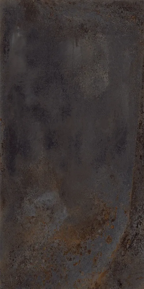 Indoor floor coverings - Black Oxidized Metal Effect Porcelain Stoneware 60X120 - EFBK045 (Ceramishop.fr) - CERAMISHOP