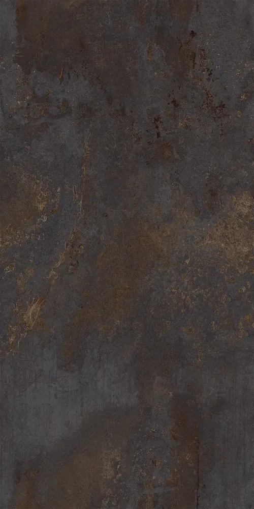 Indoor floor coverings - Black Oxidized Metal Effect Porcelain Stoneware 60X120 - EFBK045 (Ceramishop.fr) - CERAMISHOP