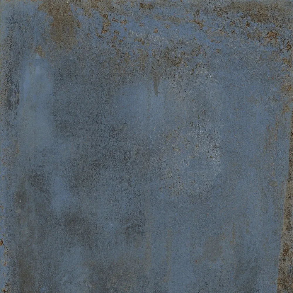 Revêtements sols intérieurs - Grès Cérame Effet Métal Oxydé Bleu 60X60 - EFBE059 (Ceramishop.fr) - CERAMISHOP