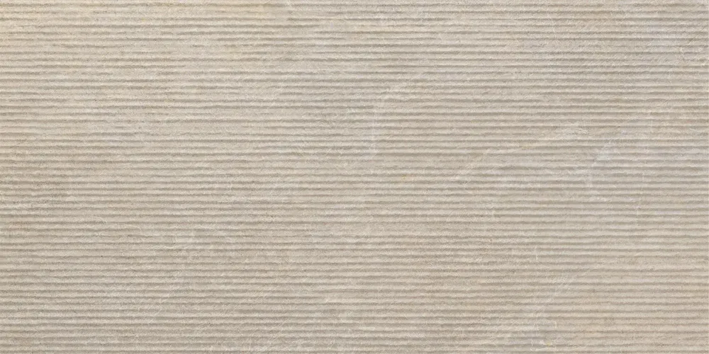 Indoor floor coverings - Deluxe Beige Grooved Stone Effect Porcelain Tile Rt 60X120 - EGCG1587 (Ceramishop.fr) - CERAMISHOP