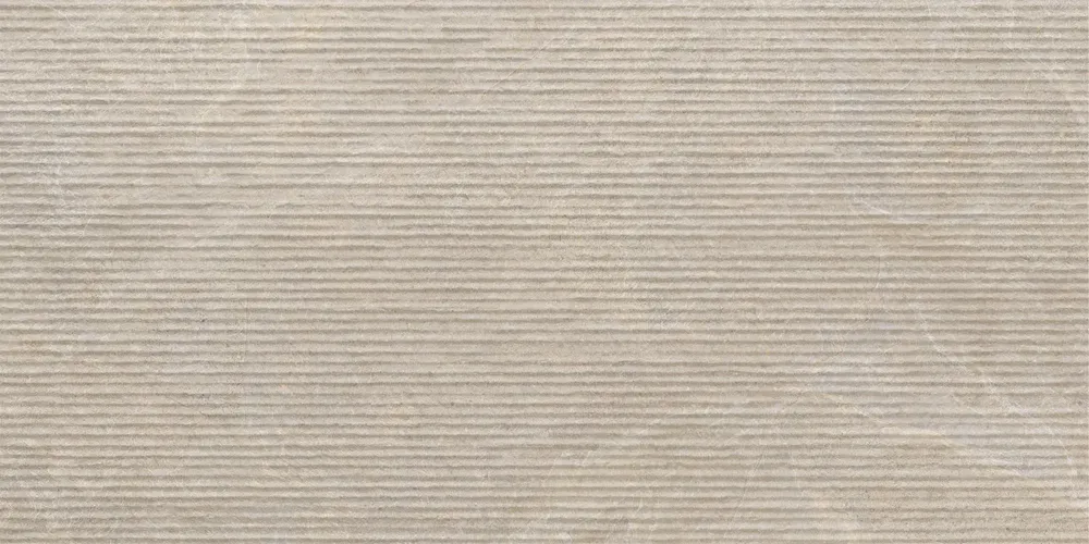 Indoor floor coverings - Deluxe Beige Grooved Stone Effect Porcelain Tile Rt 60X120 - EGCG1587 (Ceramishop.fr) - CERAMISHOP