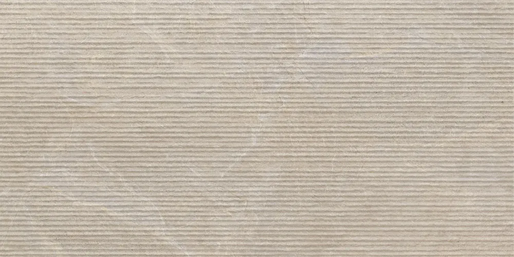 Indoor floor coverings - Deluxe Beige Grooved Stone Effect Porcelain Tile Rt 60X120 - EGCG1587 (Ceramishop.fr) - CERAMISHOP
