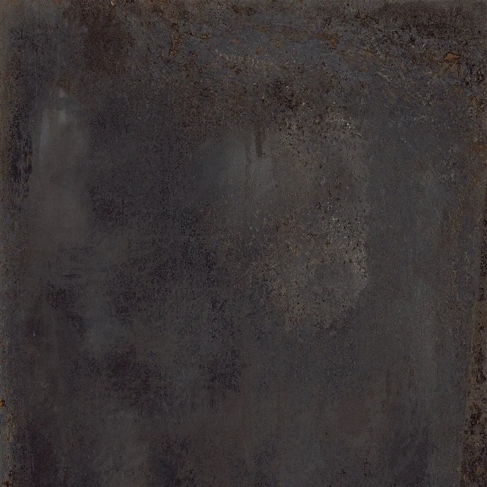 Indoor floor coverings - Black Oxidized Metal Effect Porcelain Stoneware 60x60 - EFBK047 (Ceramishop.fr) - CERAMISHOP