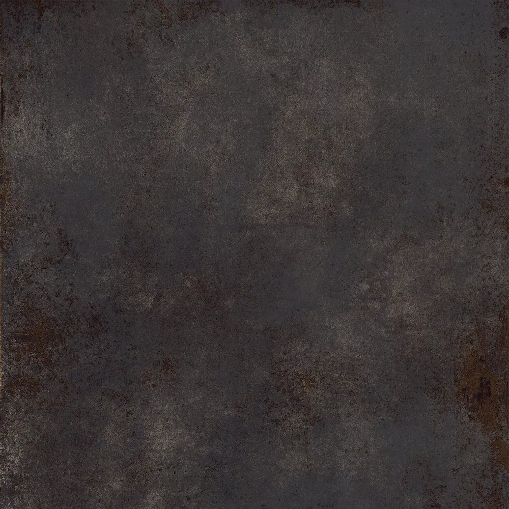 Indoor floor coverings - Black Oxidized Metal Effect Porcelain Stoneware 60x60 - EFBK047 (Ceramishop.fr) - CERAMISHOP