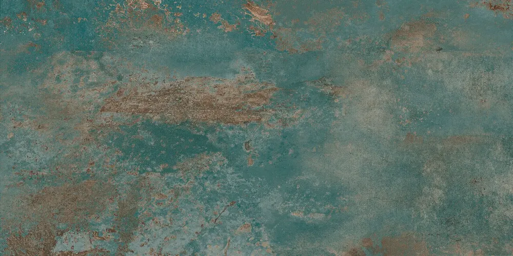 Indoor floor coverings - Green Oxidized Metal Effect Porcelain Stoneware 60X120 - EFJO053 (Ceramishop.fr) - CERAMISHOP