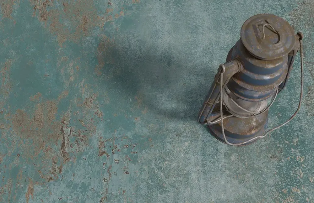 Indoor floor coverings - Green Oxidized Metal Effect Porcelain Stoneware 60X120 - EFJO053 (Ceramishop.fr) - CERAMISHOP