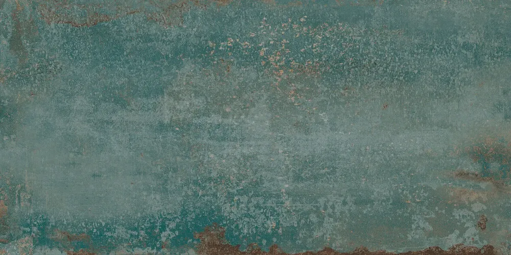 Indoor floor coverings - Green Oxidized Metal Effect Porcelain Stoneware 60X120 - EFJO053 (Ceramishop.fr) - CERAMISHOP