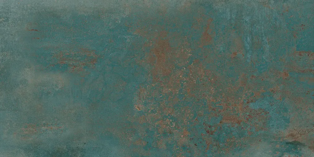 Indoor floor coverings - Green Oxidized Metal Effect Porcelain Stoneware 60X120 - EFJO053 (Ceramishop.fr) - CERAMISHOP